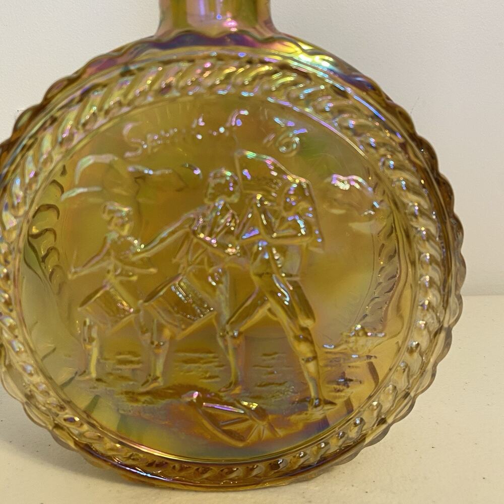 Wheaton Vintage Commemorative Decanter CarnivalGlass Spirit of '76 United States - Picture 5 of 7